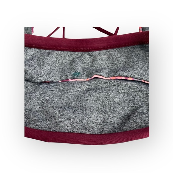 Maaji ꕥ Strappy Back Sports Bra Bralette Top ꕥ Pink Mauve Geometric Print ꕥ Med - Picture 8 of 16